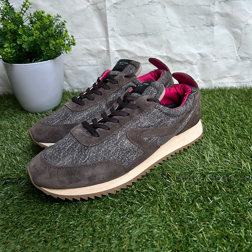 rag & bone Gray & Brown Women's Runner Sneakers with Red Lining - Picture 6 of 15